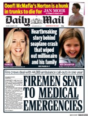 Daily Mail () Newspaper Front Page for 2 January 2018