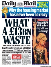Daily Mail () Newspaper Front Page for 2 February 2022
