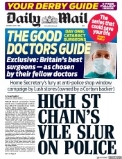Daily Mail () Newspaper Front Page for 2 June 2018