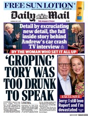 Daily Mail () Newspaper Front Page for 2 July 2022