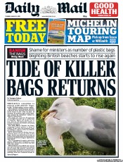 Daily Mail () Newspaper Front Page for 2 August 2011