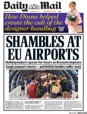 Daily Mail () Newspaper Front Page for 2 August 2017