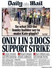 Daily Mail () Newspaper Front Page for 2 September 2016