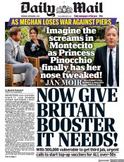 Daily Mail () Newspaper Front Page for 2 September 2021