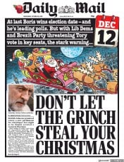 Daily Mail () Newspaper Front Page for 30 October 2019