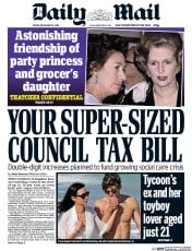 Daily Mail () Newspaper Front Page for 30 December 2016