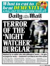 Daily Mail () Newspaper Front Page for 30 January 2018