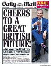 Daily Mail () Newspaper Front Page for 30 March 2017