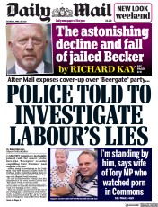 Daily Mail () Newspaper Front Page for 30 April 2022