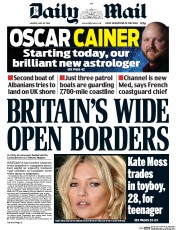 Daily Mail () Newspaper Front Page for 30 May 2016