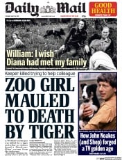 Daily Mail () Newspaper Front Page for 30 May 2017