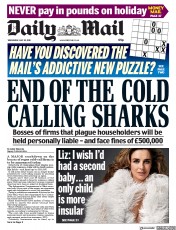 Daily Mail () Newspaper Front Page for 30 May 2018
