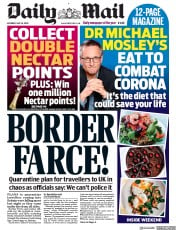 Daily Mail () Newspaper Front Page for 30 May 2020