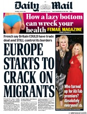 Daily Mail () Newspaper Front Page for 30 June 2016