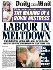 Daily Mail () Newspaper Front Page for 30 June 2017