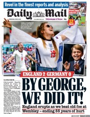 Daily Mail () Newspaper Front Page for 30 June 2021