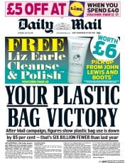 Daily Mail () Newspaper Front Page for 30 July 2016