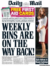 Daily Mail () Newspaper Front Page for 30 September 2011