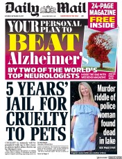 Daily Mail () Newspaper Front Page for 30 September 2017
