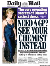 Daily Mail () Newspaper Front Page for 31 January 2019