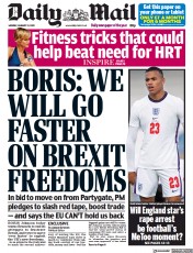 Daily Mail () Newspaper Front Page for 31 January 2022