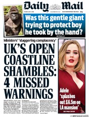 Daily Mail () Newspaper Front Page for 31 May 2016