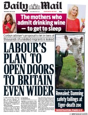 Daily Mail () Newspaper Front Page for 31 May 2017