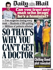 Daily Mail () Newspaper Front Page for 31 May 2019