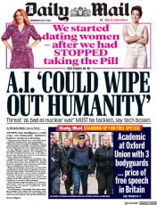 Daily Mail () Newspaper Front Page for 31 May 2023