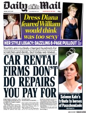 Daily Mail () Newspaper Front Page for 31 July 2017