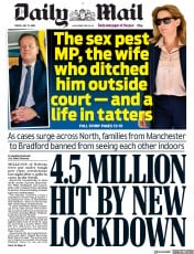 Daily Mail () Newspaper Front Page for 31 July 2020