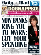 Daily Mail () Newspaper Front Page for 31 August 2011