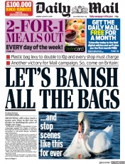 Daily Mail () Newspaper Front Page for 31 August 2020