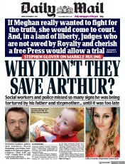 Daily Mail () Newspaper Front Page for 3 December 2021