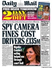 Daily Mail () Newspaper Front Page for 3 January 2014