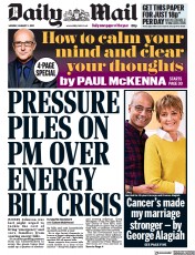 Daily Mail () Newspaper Front Page for 3 January 2022