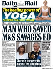 Daily Mail () Newspaper Front Page for 3 February 2015