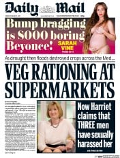 Daily Mail () Newspaper Front Page for 3 February 2017