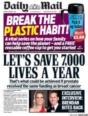 Daily Mail () Newspaper Front Page for 3 February 2018