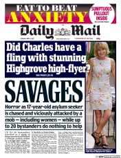 Daily Mail () Newspaper Front Page for 3 April 2017