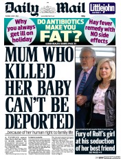 Daily Mail () Newspaper Front Page for 3 June 2014