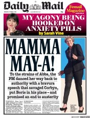 Daily Mail () Newspaper Front Page for 4 October 2018
