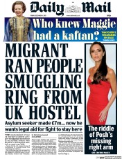Daily Mail () Newspaper Front Page for 4 December 2015