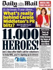 Daily Mail () Newspaper Front Page for 4 December 2018