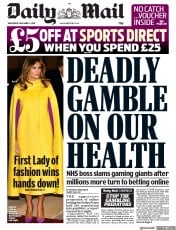 Daily Mail () Newspaper Front Page for 4 December 2019