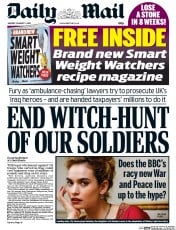 Daily Mail () Newspaper Front Page for 4 January 2016