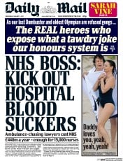 Daily Mail () Newspaper Front Page for 4 January 2017