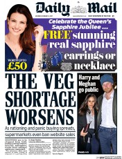 Daily Mail () Newspaper Front Page for 4 February 2017