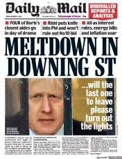 Daily Mail () Newspaper Front Page for 4 February 2022