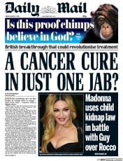 Daily Mail () Newspaper Front Page for 4 March 2016